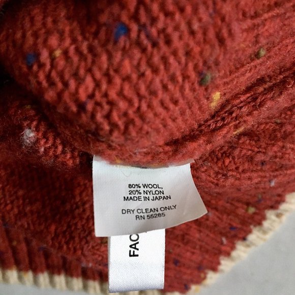 Vintage Express Wool Sweater 1/4 Zip Size Large Speckled Red EUC‎ - Picture 6 of 6